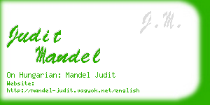 judit mandel business card